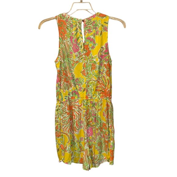 Lilly Pulitzer Target Happy Place Challis Floral Romper Medium Sleeveless Summer - Picture 3 of 9